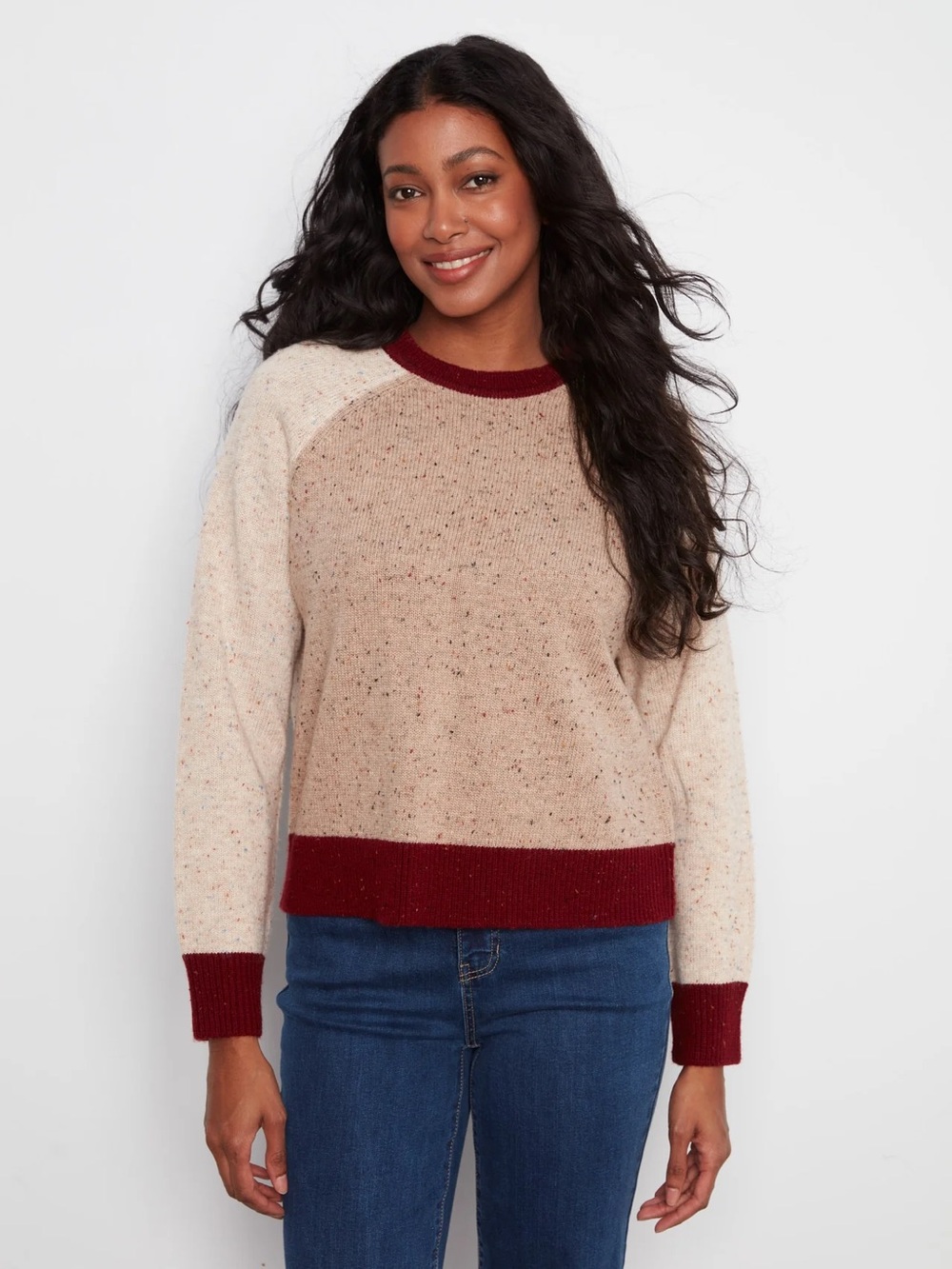Color Block Knot Sweater